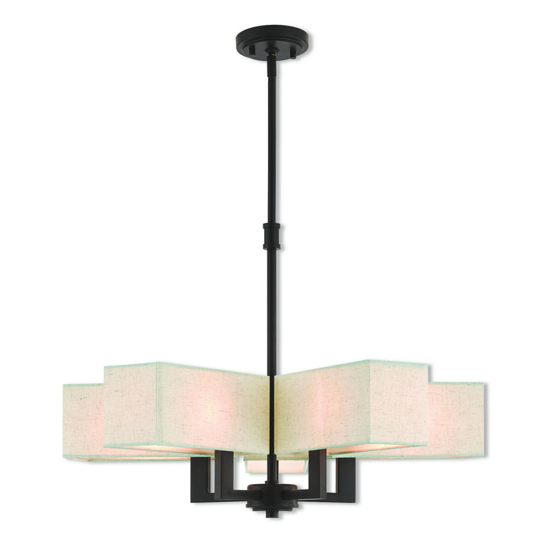 Livex Lighting 42665-07 Five Light Chandelier, Bronze