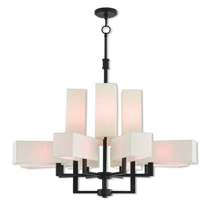 Livex Lighting 42669-07 12 Light Foyer Chandelier, Bronze