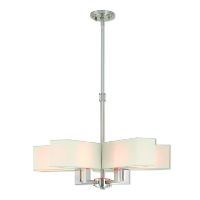 Livex Lighting 42675-91 Five Light Chandelier, Brushed Nickel