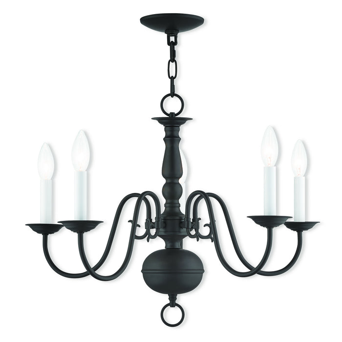 Livex Lighting 5005-07 Five Light Chandelier, Bronze