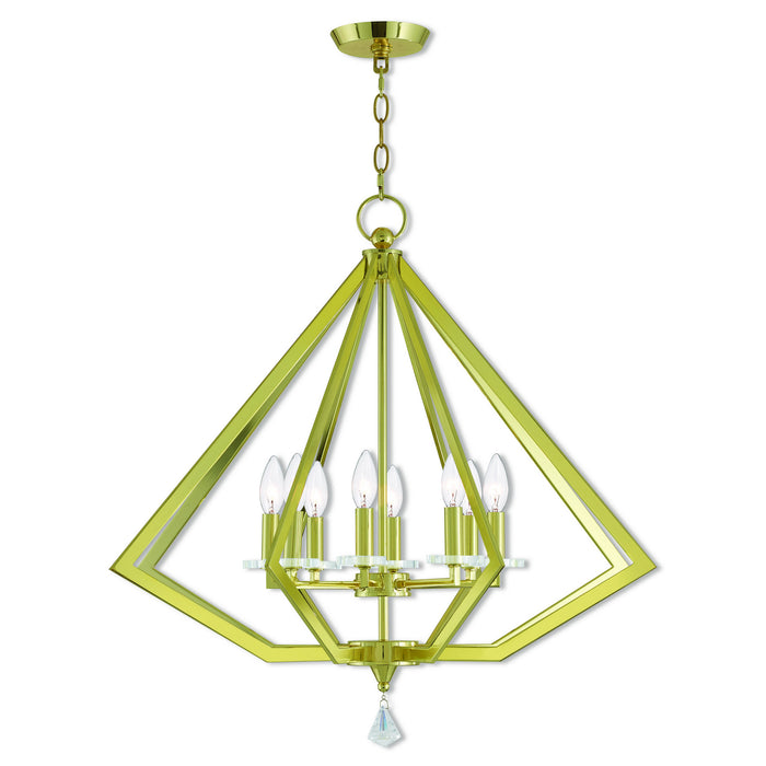 Livex Lighting 50668-02 Eight Light Chandelier, Polished Brass