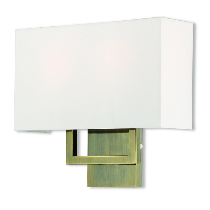 Livex Lighting 50990-01 Two Light Wall Sconce, Antique Brass
