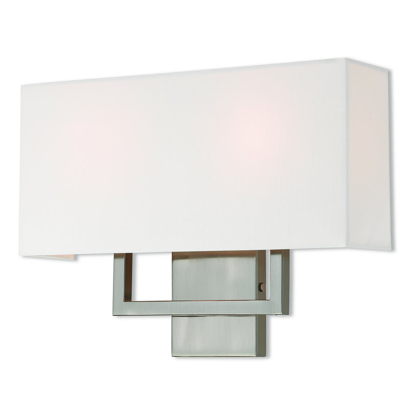 Livex Lighting 50991-91 Two Light Wall Sconce, Brushed Nickel
