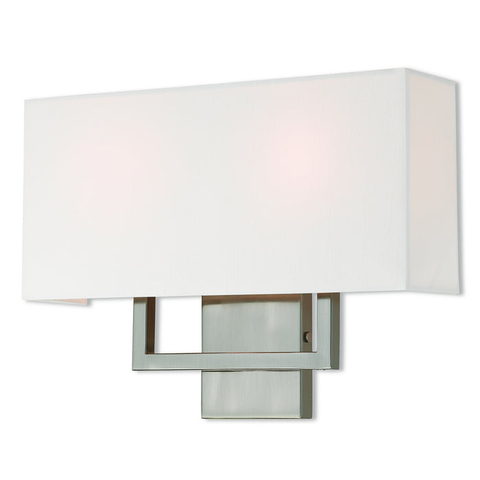 Livex Lighting 50991-91 Two Light Wall Sconce, Brushed Nickel