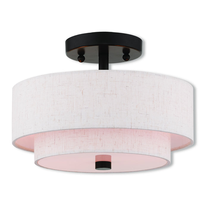 Livex Lighting 51082-92 Two Light Ceiling Mount, English Bronze