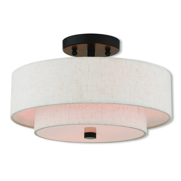 Livex Lighting 51083-92 Two Light Ceiling Mount, English Bronze