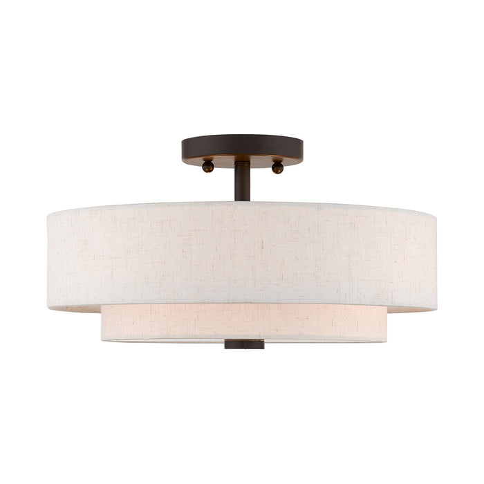 Livex Lighting 51084-92 Three Light Ceiling Mount, English Bronze