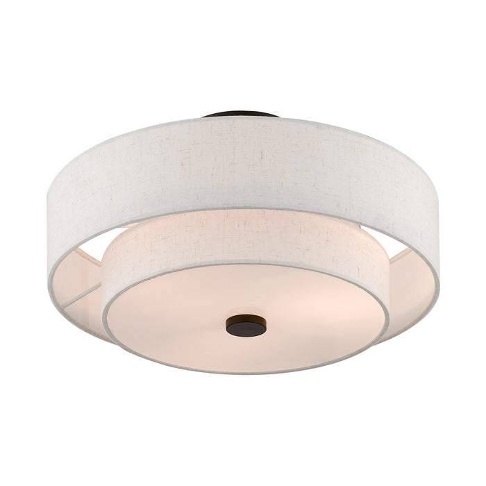 Livex Lighting 51084-92 Three Light Ceiling Mount, English Bronze