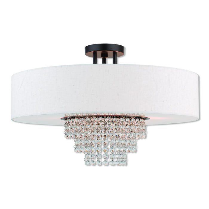 Livex Lighting 51098-92 Five Light Ceiling Mount, English Bronze