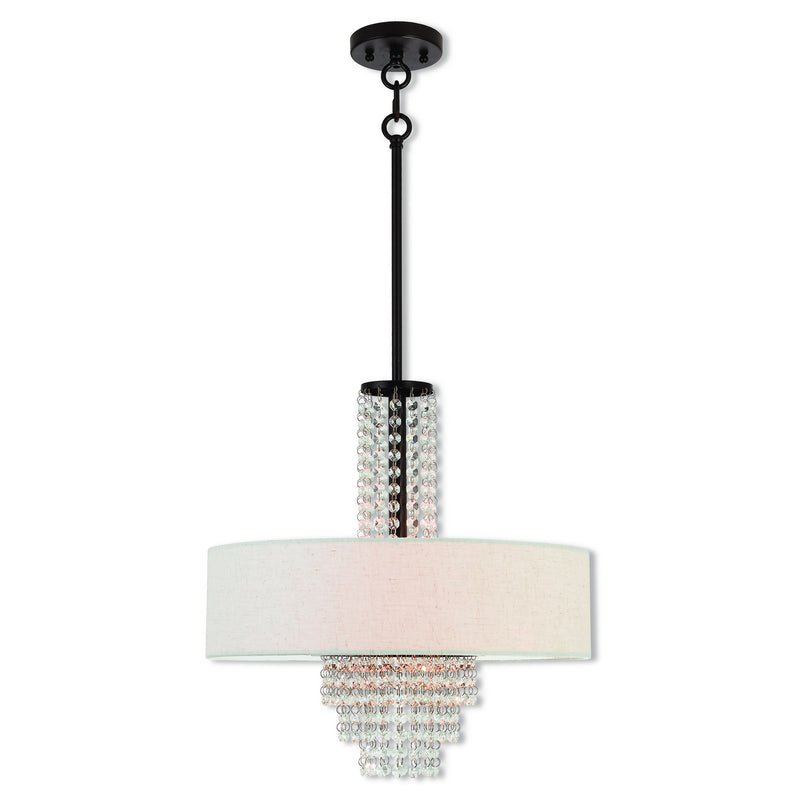 Livex Lighting 51113-92 Four Light Pendant, English Bronze