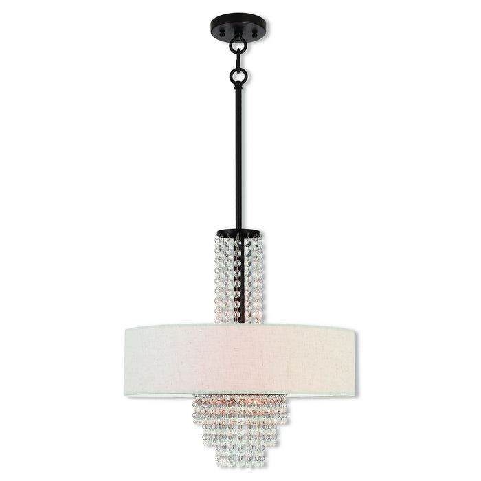 Livex Lighting 51113-92 Four Light Pendant, English Bronze