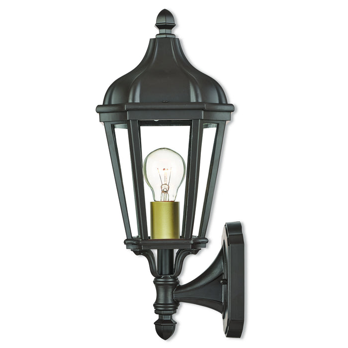 Livex Lighting 76182-07 One Light Outdoor Wall Lantern, Bronze w/ Antique Gold Cluster