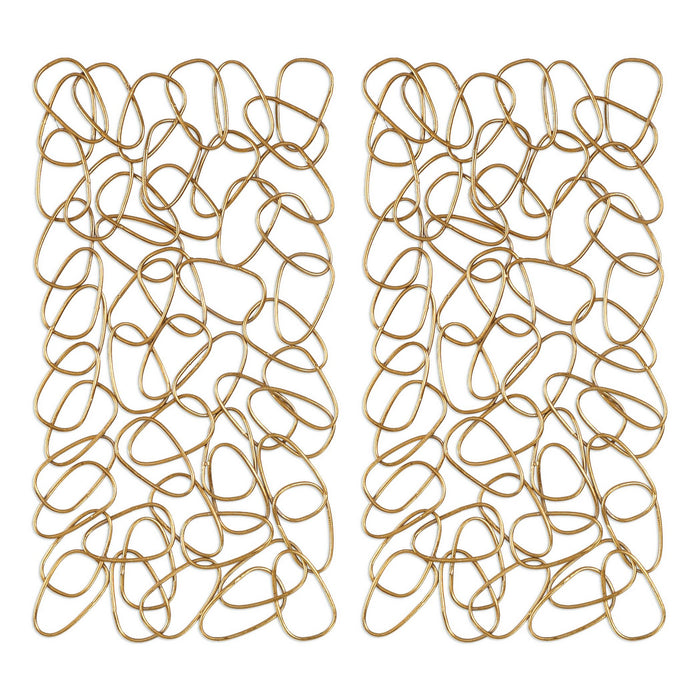Uttermost 04124 Wall Art, Gold Silver Leaf