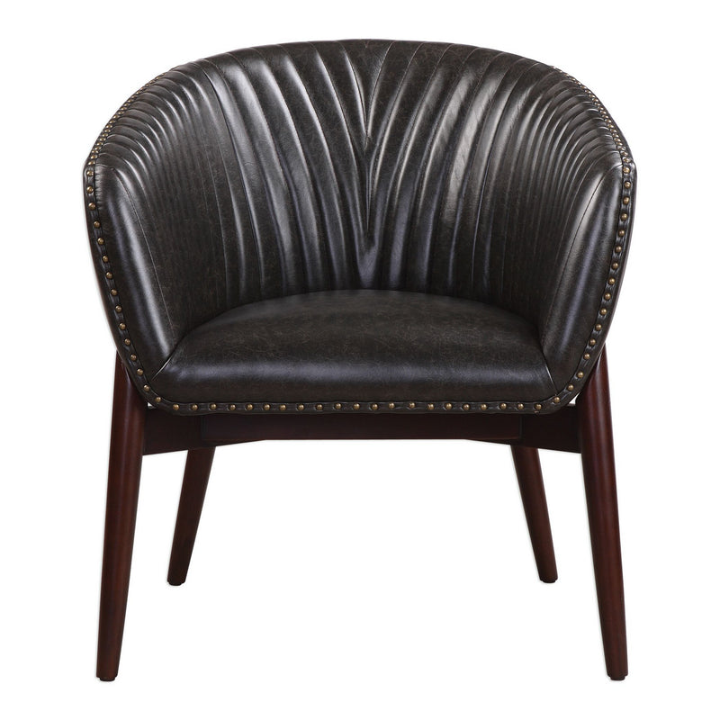 Uttermost 23380 Accent Chair, Antique Brass
