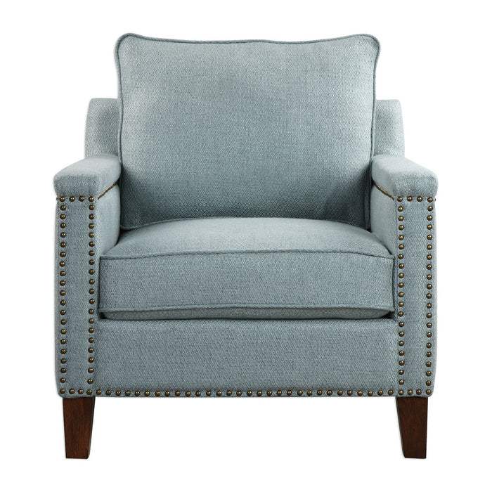 Uttermost 23381 Accent Chair, Antique Brass