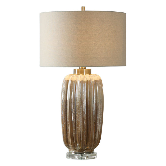 Uttermost 27556-1 One Light Table Lamp, Brushed Antiqued Gold
