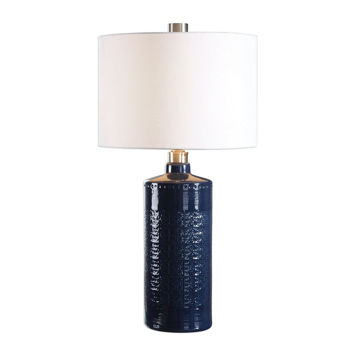 Uttermost 27716-1 One Light Table Lamp, Brushed Nickel