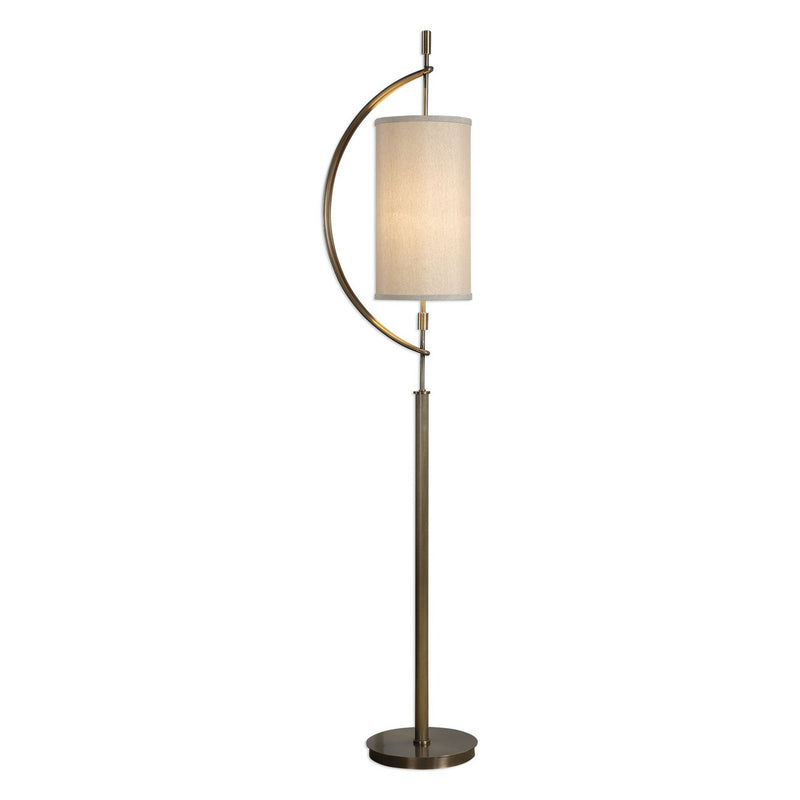 Uttermost 28151-1 One Light Floor Lamp, Antique Brass
