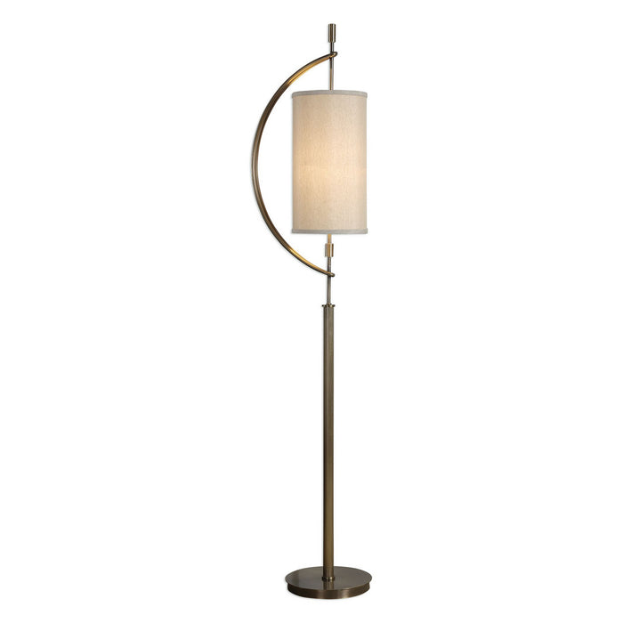 Uttermost 28151-1 One Light Floor Lamp, Antique Brass