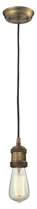 Innovations 200C-BB One Light Mini Pendant, Brushed Brass