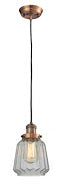 Innovations 201C-AC-G142 One Light Mini Pendant, Antique Copper