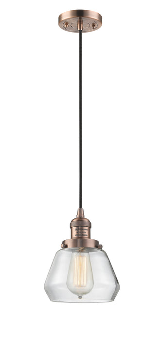 Innovations 201C-AC-G172 One Light Mini Pendant, Antique Copper