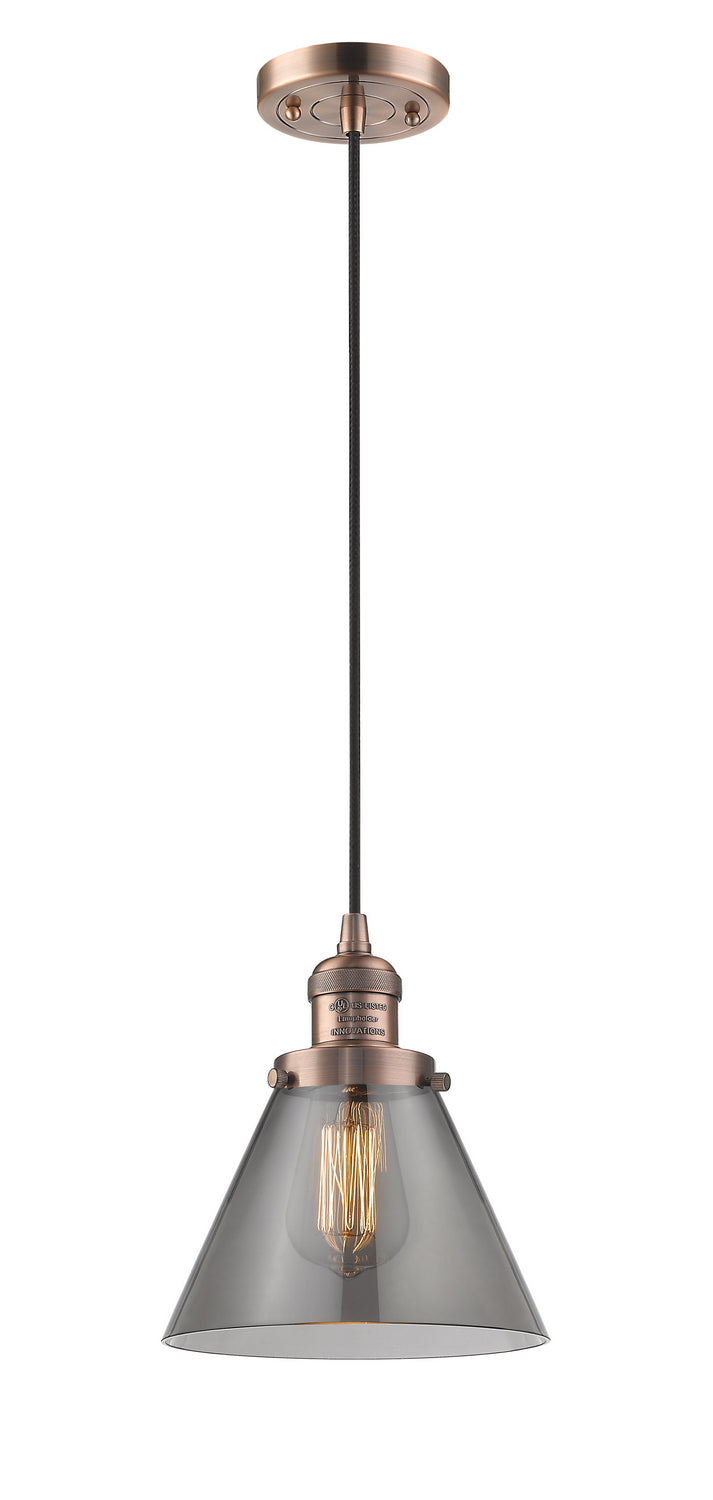 Innovations 201C-AC-G43 One Light Mini Pendant, Antique Copper