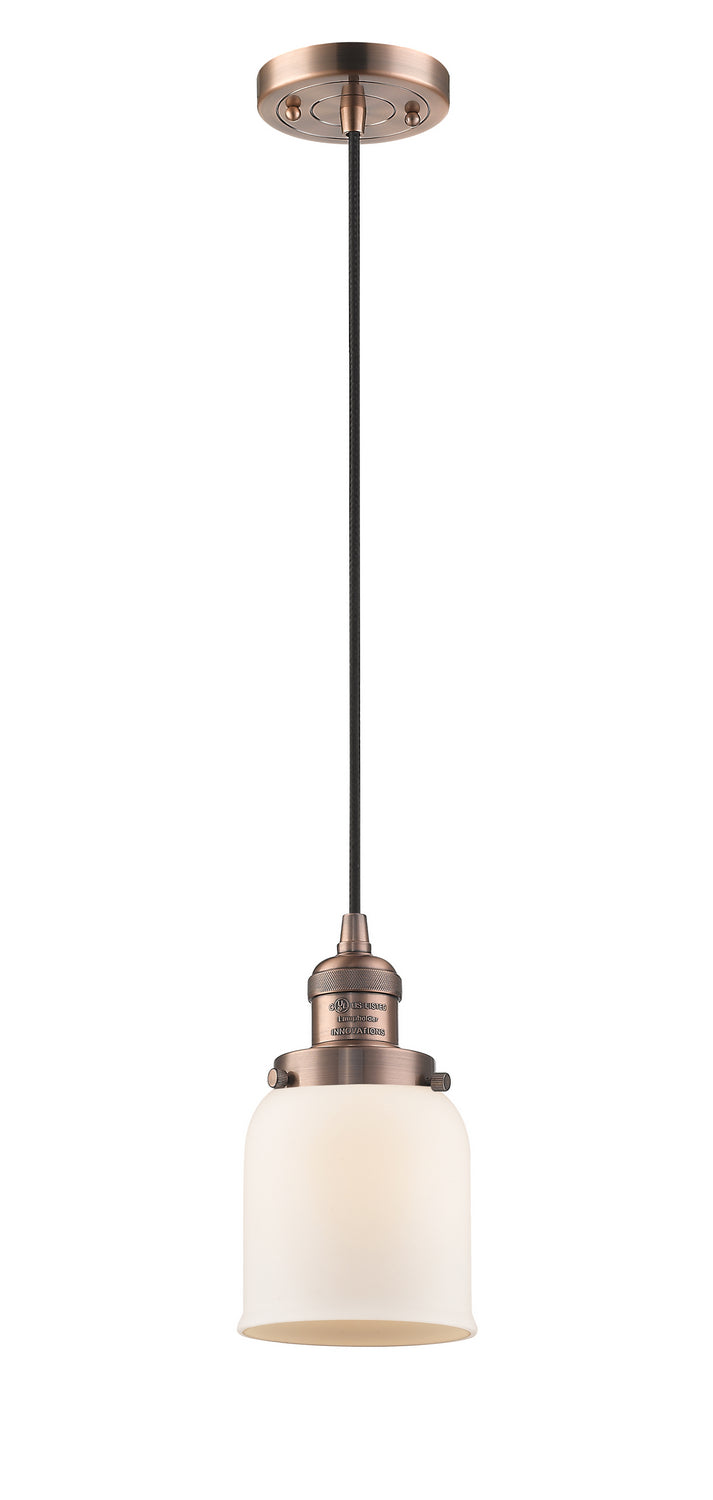 Innovations 201C-AC-G51 One Light Mini Pendant, Antique Copper