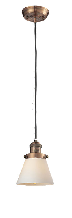 Innovations 201C-AC-G61 One Light Mini Pendant, Antique Copper
