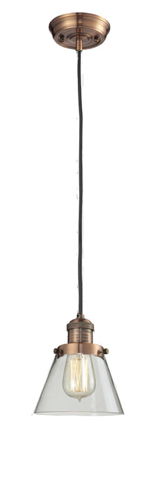 Innovations 201C-AC-G62 One Light Mini Pendant, Antique Copper