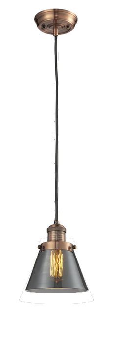 Innovations 201C-AC-G63 One Light Mini Pendant, Antique Copper