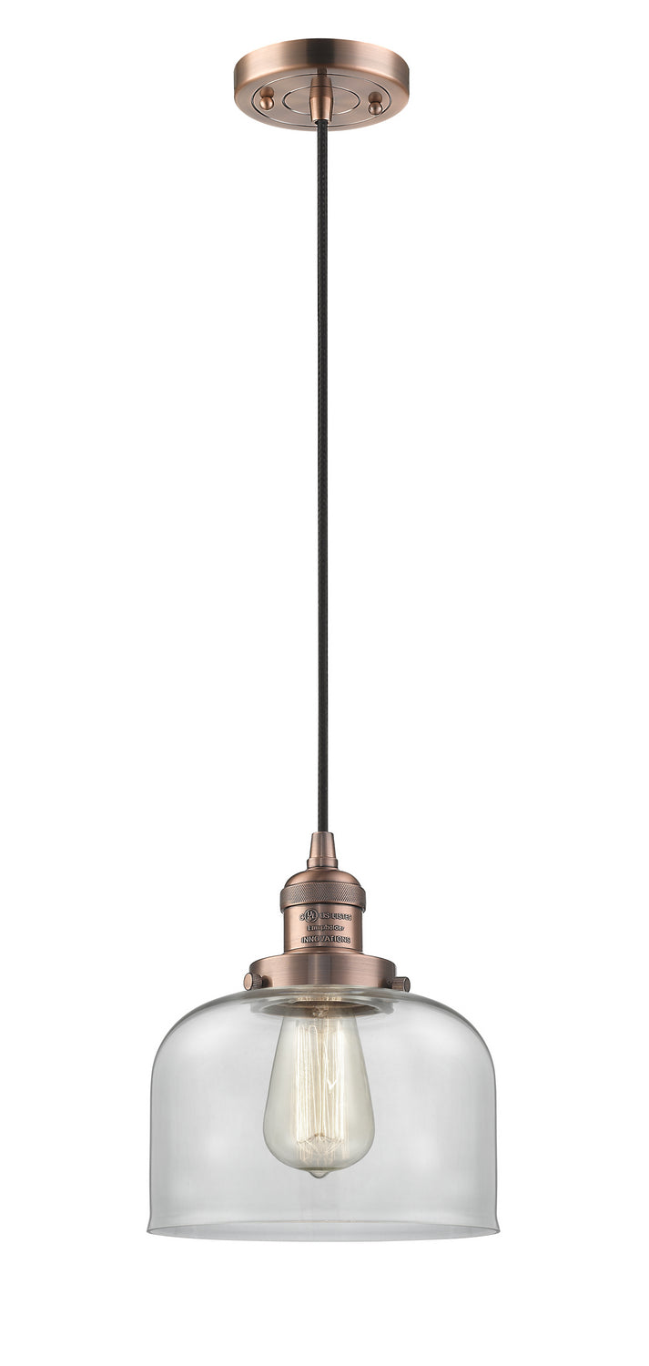 Innovations 201C-AC-G72 One Light Mini Pendant, Antique Copper