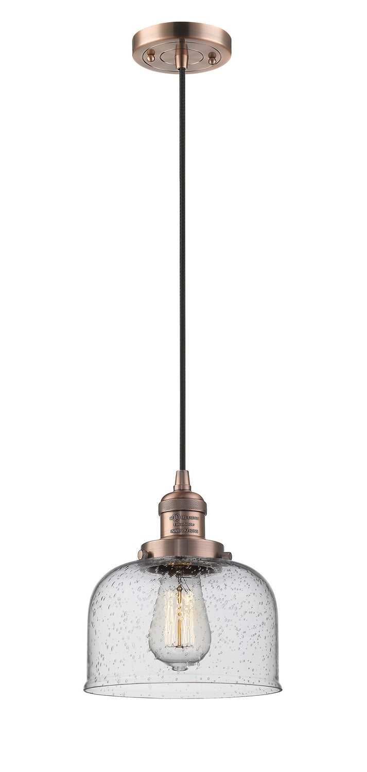 Innovations 201C-AC-G74 One Light Mini Pendant, Antique Copper