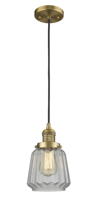 Innovations 201C-BB-G142 One Light Mini Pendant, Brushed Brass