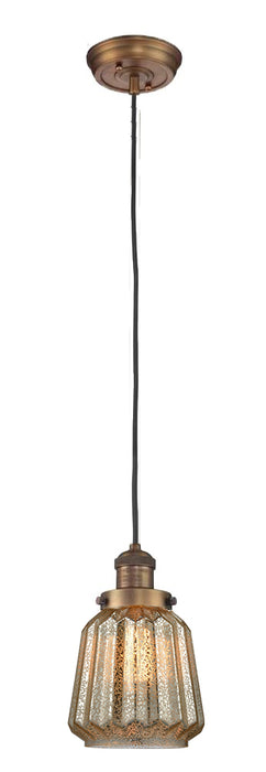 Innovations 201C-BB-G146 One Light Mini Pendant, Brushed Brass