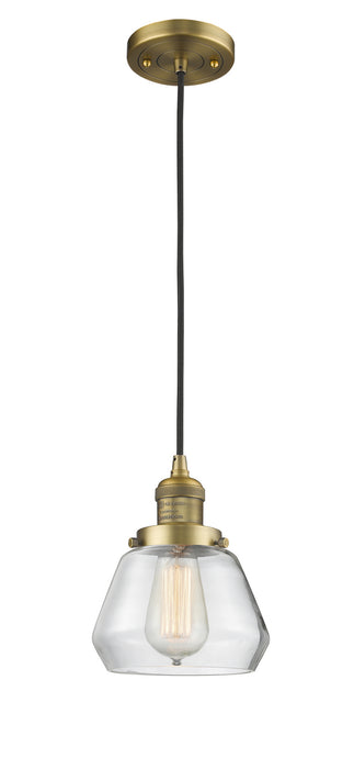 Innovations 201C-BB-G172 One Light Mini Pendant, Brushed Brass