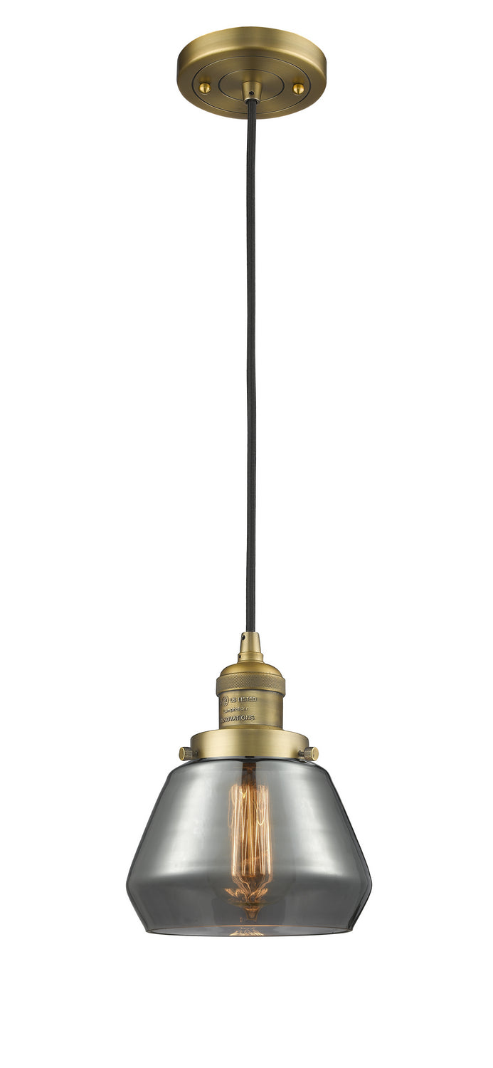 Innovations 201C-BB-G173 One Light Mini Pendant, Brushed Brass