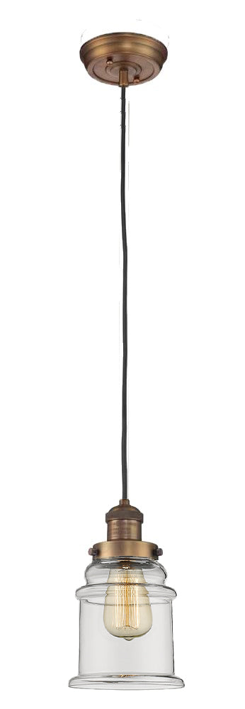 Innovations 201C-BB-G182 One Light Mini Pendant, Brushed Brass