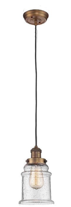 Innovations 201C-BB-G184 One Light Mini Pendant, Brushed Brass