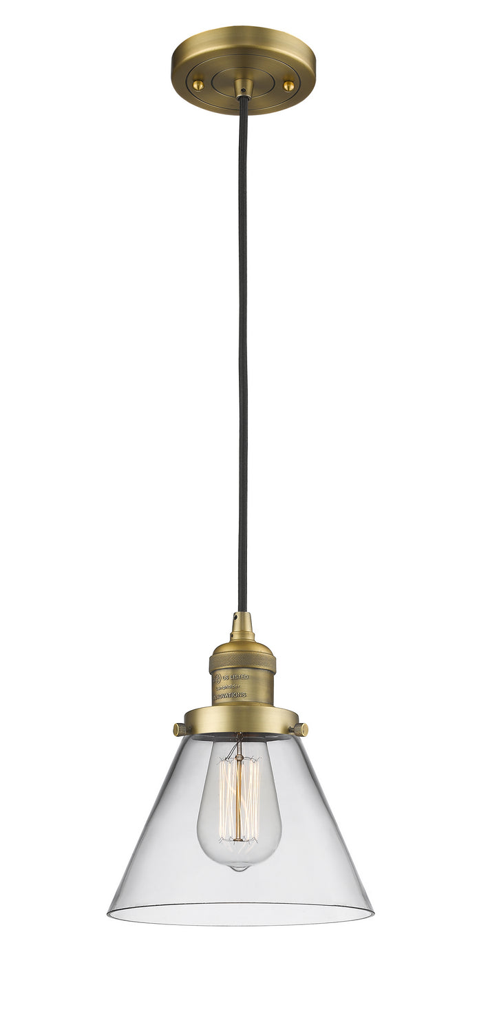 Innovations 201C-BB-G42 One Light Mini Pendant, Brushed Brass
