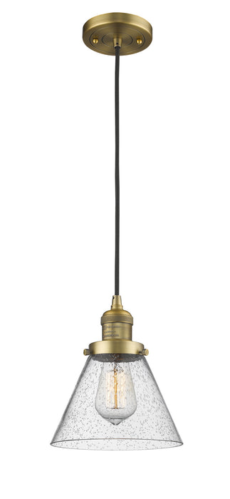 Innovations 201C-BB-G44 One Light Mini Pendant, Brushed Brass