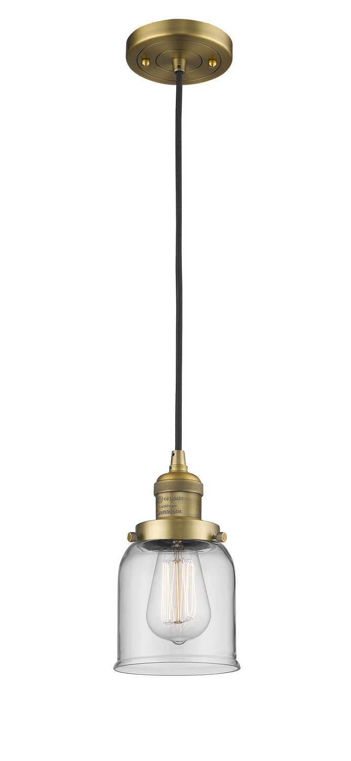 Innovations 201C-BB-G52 One Light Mini Pendant, Brushed Brass