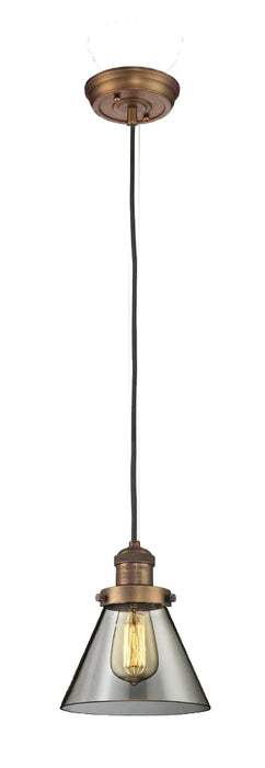 Innovations 201C-BB-G63 One Light Mini Pendant, Brushed Brass