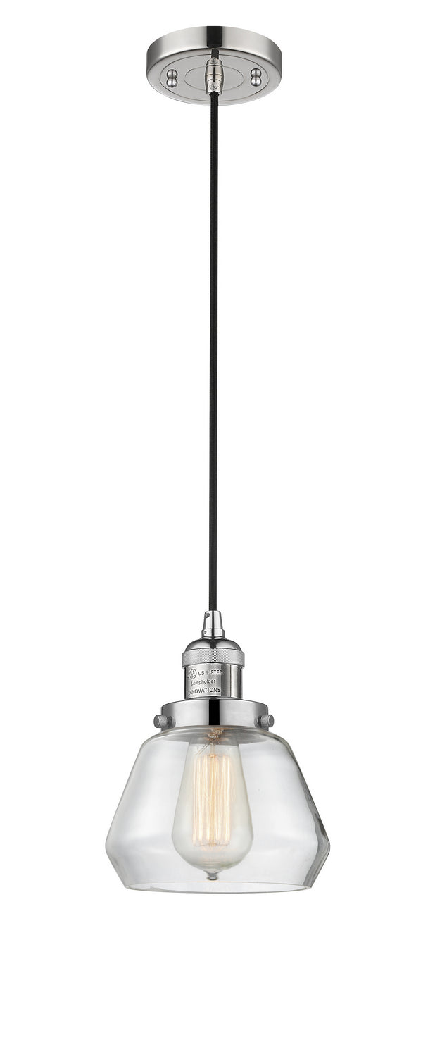 Innovations 201C-PN-G172 One Light Mini Pendant, Polished Nickel