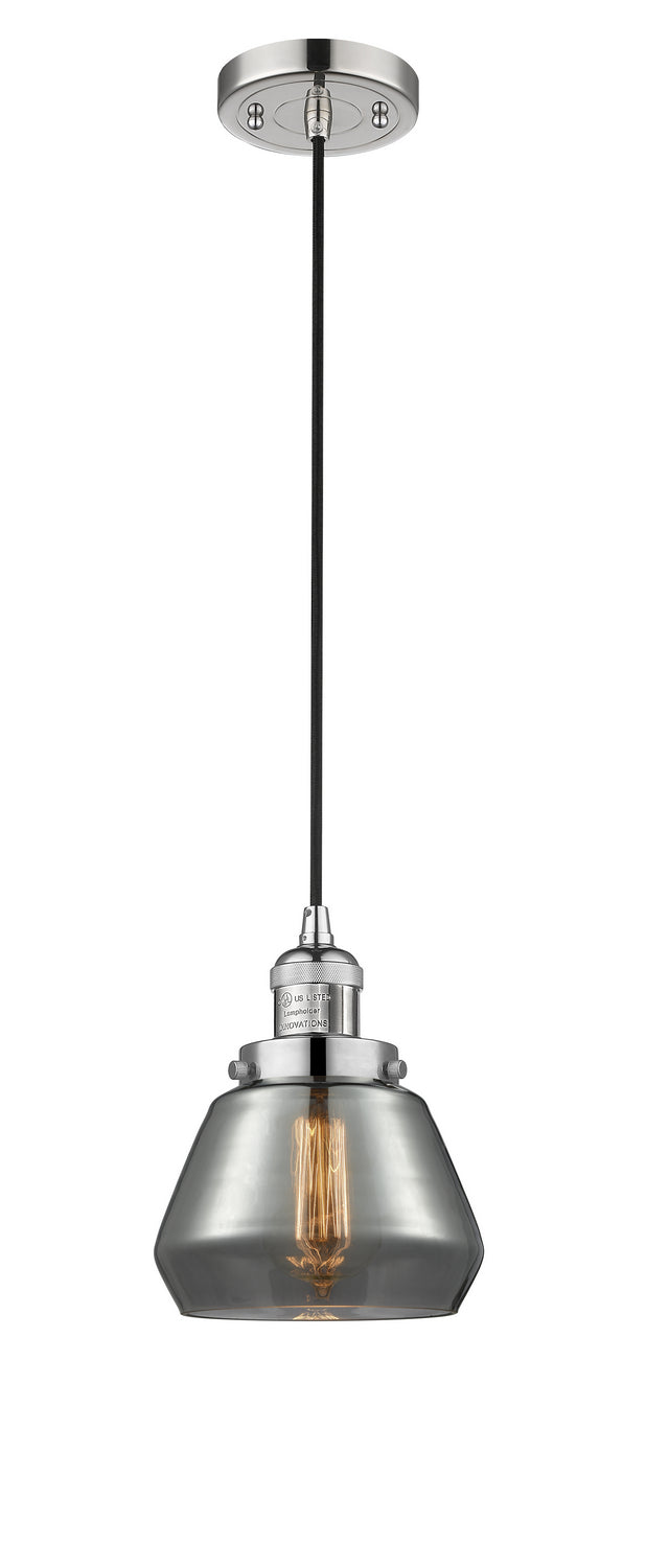 Innovations 201C-PN-G173 One Light Mini Pendant, Polished Nickel