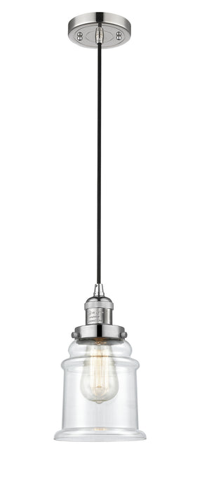 Innovations 201C-PN-G182 One Light Mini Pendant, Polished Nickel