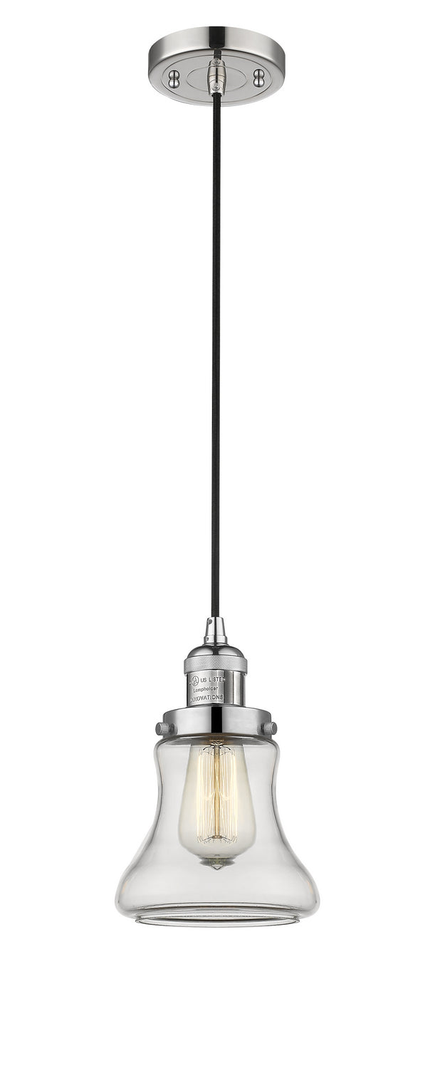 Innovations 201C-PN-G192 One Light Mini Pendant, Polished Nickel