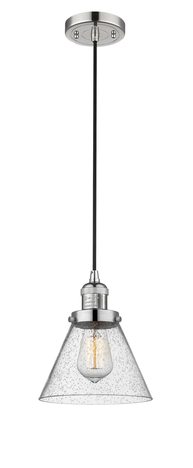 Innovations 201C-PN-G44 One Light Mini Pendant, Polished Nickel