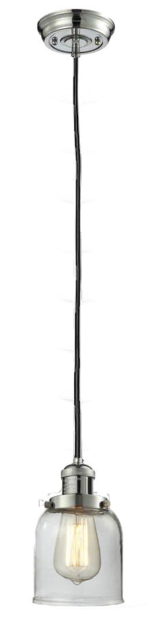 Innovations 201C-PN-G52 One Light Mini Pendant, Polished Nickel