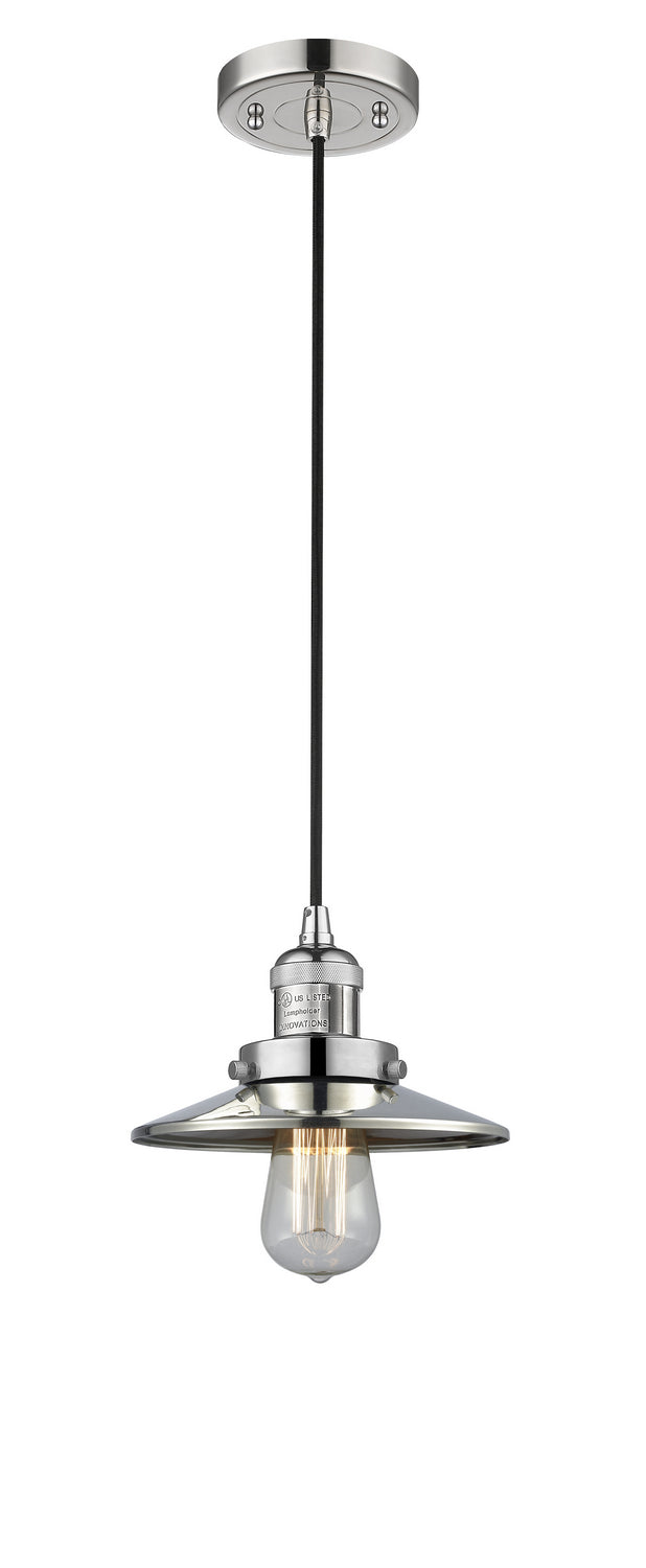 Innovations 201C-PN-M1 One Light Mini Pendant, Polished Nickel
